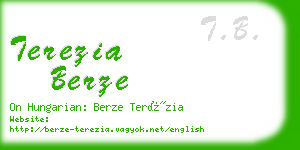 terezia berze business card